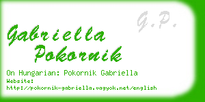 gabriella pokornik business card